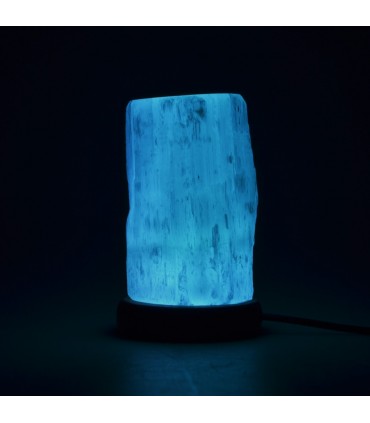Tronc de minéral naturel - USB - lampe sélénite