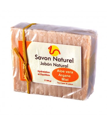 SAVON naturel - Aloe Vera - Argan - miel - tous type de peaux de 100 g