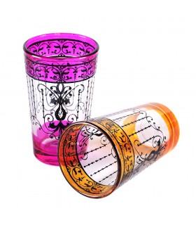 Tasses à thé jeu 6 imprime design papillon - filigrane Floral henné-