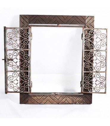 Reja con Marco de Madera Grabada - 2 Modelos