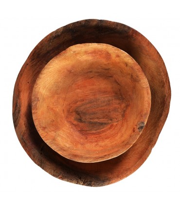 Dish wood carving hand - craft 100% - 1 single piece