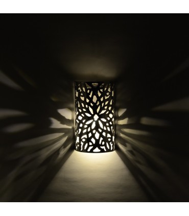 Tirant d'eau en aluminium de mur - Design Floral - poli - terminera 20 cm