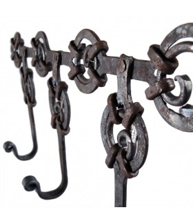 Percha Forja Artesana - Diseño Arabe - 60 cm