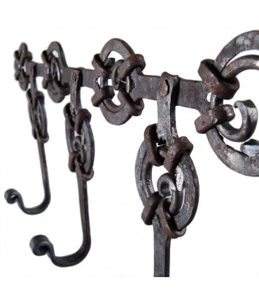 Percha Forja Artesana - Diseño Arabe - 60 cm