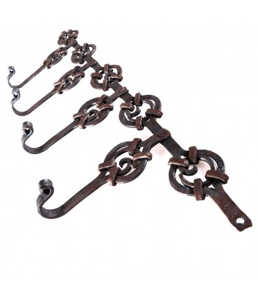 Percha Forja Artesana - Diseño Arabe - 60 cm