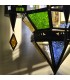 Lampe verre andalouse couleurs pendentif - 3 tailles - arabe