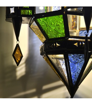 Crystal Lamp Colors Hang al-Andalus - 3 sizes - Arabic