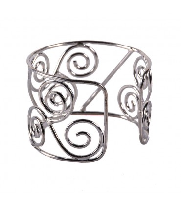 Bracelet silvery Metal - Triple swirl