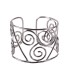 Brazalete Metal Plateado - Triple Remolino