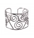 Bracelet silvery Metal - Triple swirl
