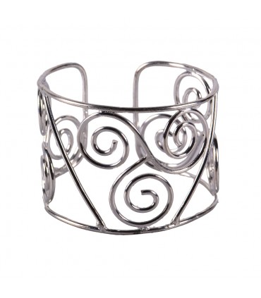Bracelete prateado Metal - redemoinho triplo