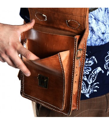 Handwerker-Portfolio-Leder - hohe Qualität - 2 Fächer - 27 cm