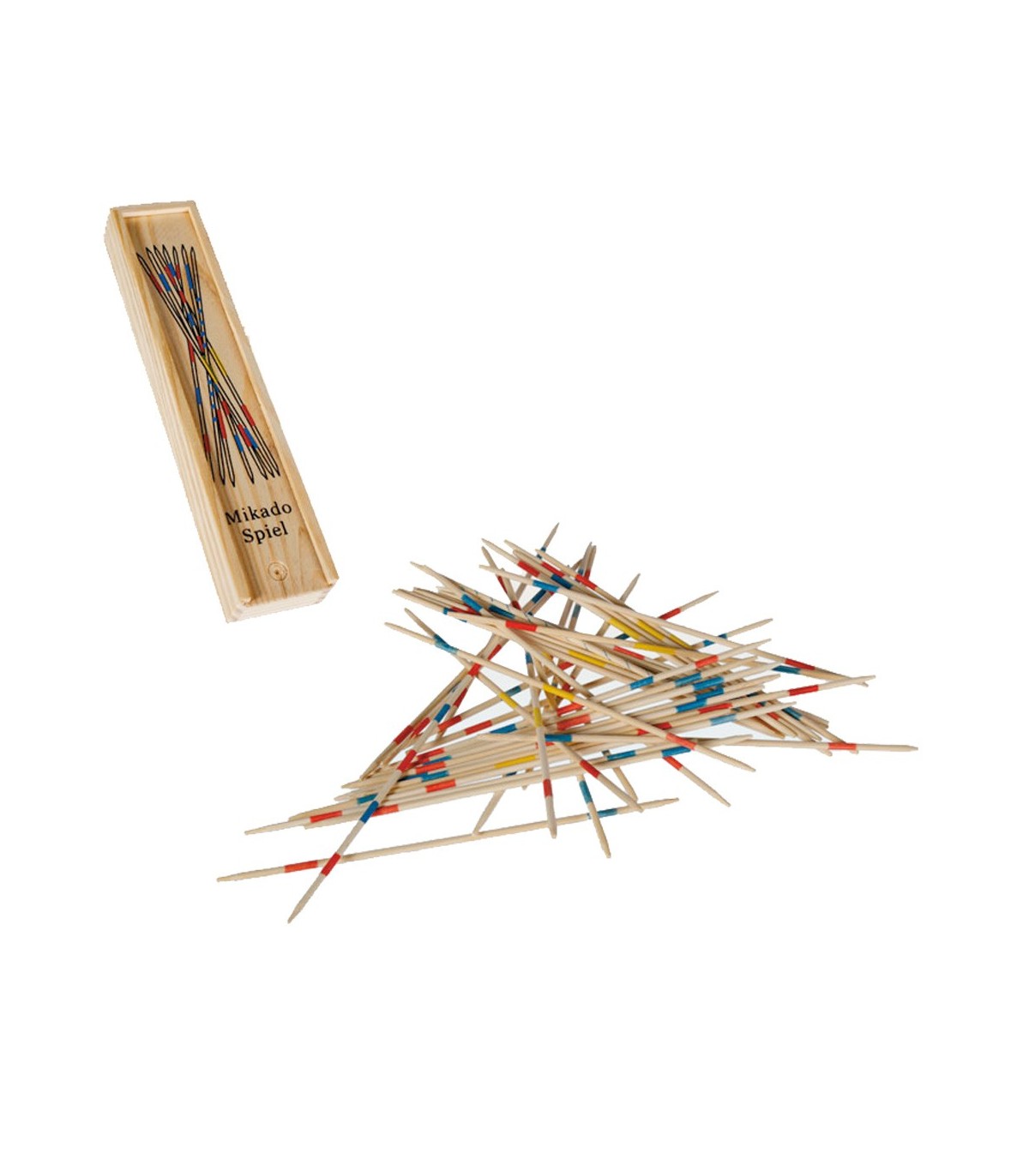 Mikado 27 Cm In Scatola Di Legno - Gioco Dell'Impila Stecchi Classico - Gioco In Legno Per Bambini E Adulti Da Tavolo - IM Bella - 2