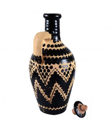 Game decanter with glasses - Berber-style - ceramic - craft piece