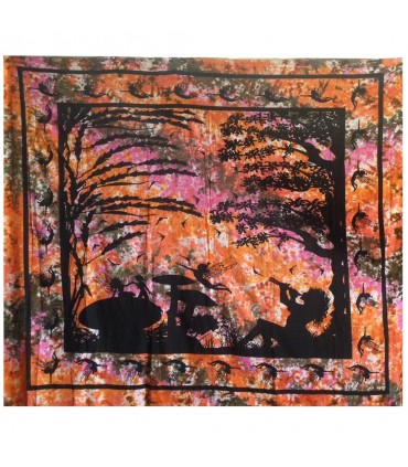 Stoff Indien verzauberte Wald - 240 x 210 cm