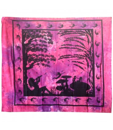 Tissu Inde enchanted forest - 240 x 210 cm