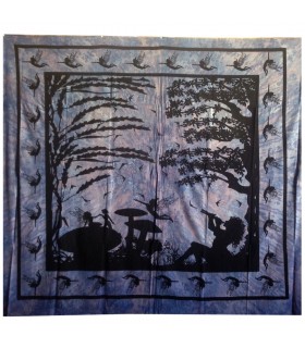 Tissu Inde enchanted forest - 240 x 210 cm