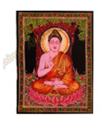 Stoff Baumwolle Indien - Buddha - Handwerker-75 x 110 cm