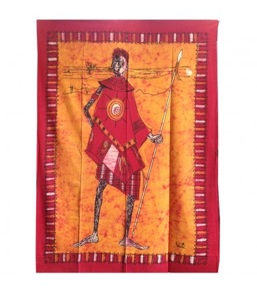 Fabric cotton India-Cazador Masai - artisan-140 x 210 cm