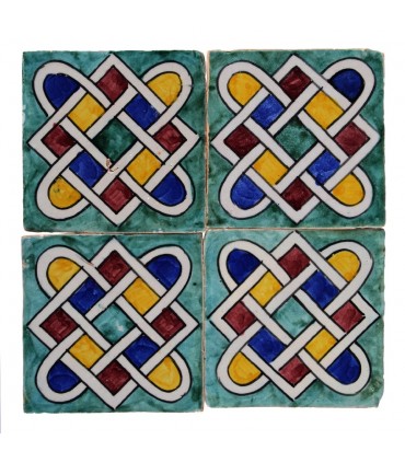 Azulejo Andalusí - 10 cm - Varios Diseños- Artesanal- Modelo 20