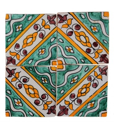 Al-Andalus - 10 cm - several designs - handcrafted tile - model 21