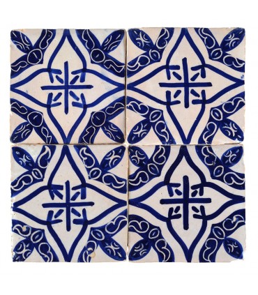 Al-Andalus - piastrelle artigianali di 10cm - parecchi disegni - - modello 23