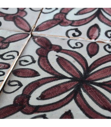 Tuile de Al-Andalus - 10 cm - plusieurs motifs - artisanales - modèle 24