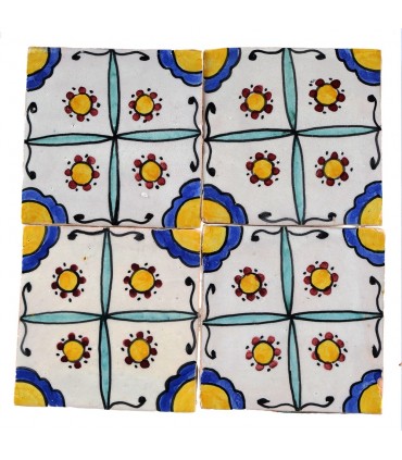 Azulejo Andalusí - 10 cm - Varios Diseños- Artesanal- Modelo 25