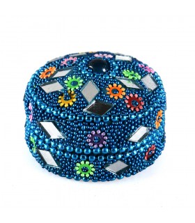 Contenitore - scatola della pillola - vari colori - senza velluto brillante rotondo