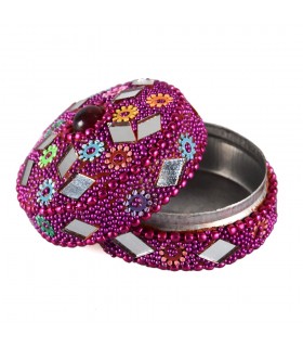 Contenitore - scatola della pillola - vari colori - senza velluto brillante rotondo