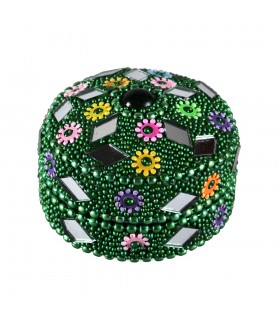 Contenitore - scatola della pillola - vari colori - senza velluto brillante rotondo