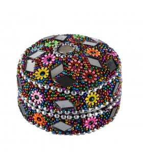 Contenitore - scatola della pillola - vari colori - senza velluto brillante rotondo