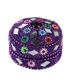 Bright round box - pill box - various colors - without velvet