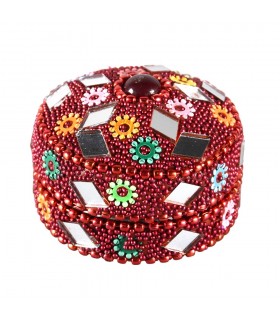 Contenitore - scatola della pillola - vari colori - senza velluto brillante rotondo