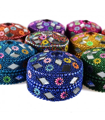 Brilhante redondo caixa - caixa do comprimido - várias cores - sem veludo