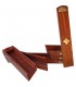Red Wood Pencilbox - Incense Box - Rotating - 3 Compartments