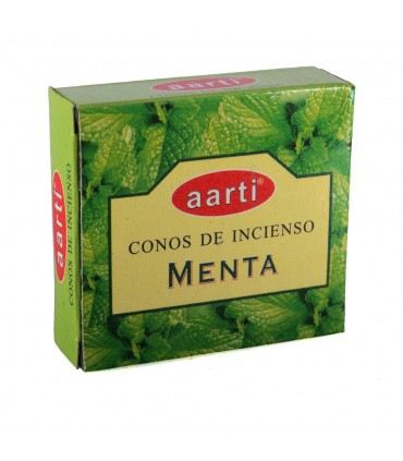 Cônes d'encens - Aarti - menthe - 12 cônes