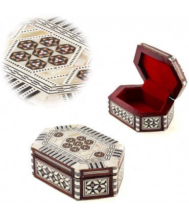 Velours de boîte - shell - ovale blanc - marqueterie d'Egypte