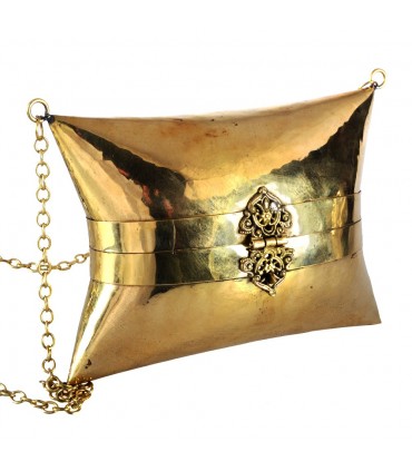 Brass bag - made by hand - chain and closing
