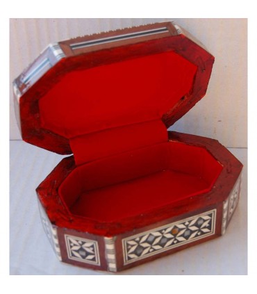 Oval White Box - Shell - Velvet - Intarsien von Ägypten