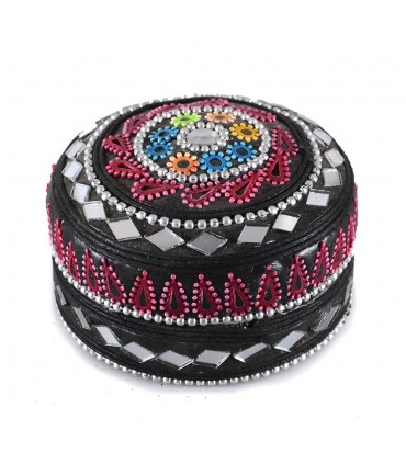 Juego 3 Cajitas Brillantes Purpurina Floral-Terciopelo - Colores