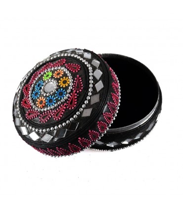 Scatole gioco 3 brillanti glitter Floral-velluto - colori