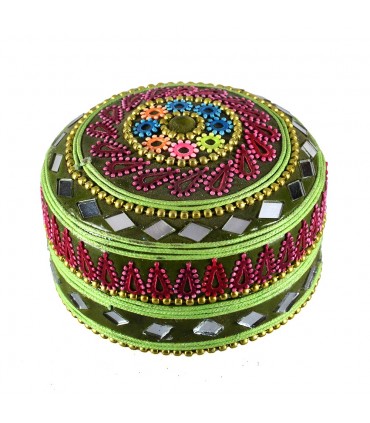 Scatole gioco 3 brillanti glitter Floral-velluto - colori