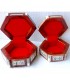 Hexagonal Box weiß Perlmutt-eingelegtes Ägypten - 2 Größen