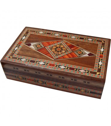 Caja Rectángular - Taracea de Siria - Terciopelo