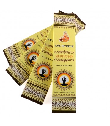 Masala - meditação - hastes de 15 caixa de incenso Ayurvédica