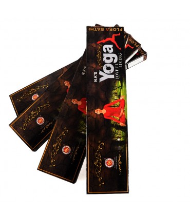 Tiges de boîte encens yoga - vie joyeuse - 22 g