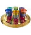 Jeu de 6 verres arabe - modèle d'interposition couleurs – nouveauté – 8