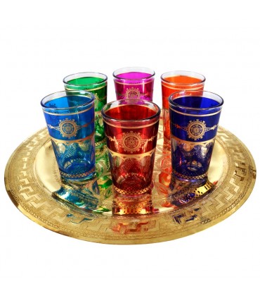 Jeu de 6 verres arabe - modèle Maroc - Multicolor-nouvelle - star 10