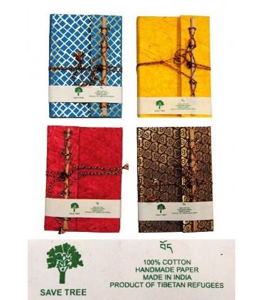 Livre vert - fabriqué à la main - 100 % coton - produit de l'Inde